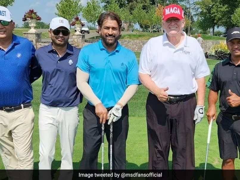Mahendra Singh Dhoni Tees Off with Former US President Donald Trump