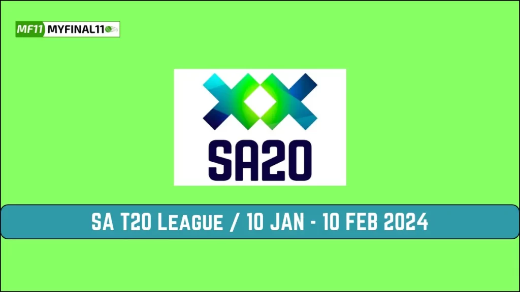 SA T20 League Live Score, schedule, fixture, results, points table & squad 2024