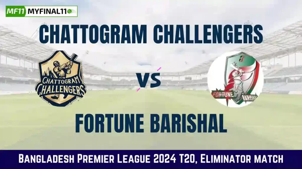 CCH vs FBA Dream11 Prediction, Chattogram Challengers vs Fortune Barisal Dream11 Team Prediction, Eliminator Match, Bangladesh Premier League, 2024