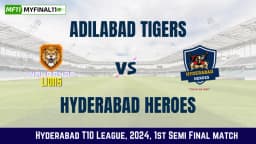 ADT vs HYH Dream11 Prediction & Player Stats, Adilabad Tigers vs Hyderabad Heroes: 1st Semi Final Match, Hyderabad T10 League 2024