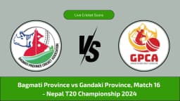 BGP vs GDP Live Score Scorecard, Nepal T20 Championship, 6th Match: Bagmati Province vs Gandaki Province Live Cricket Score, Ball by ball Commentary