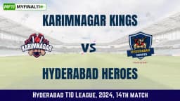 KKG vs HYH Dream11 Prediction & Player Stats, Karimnagar Kings vs Hyderabad Heroes: 14th Match, Hyderabad T10 League 2024