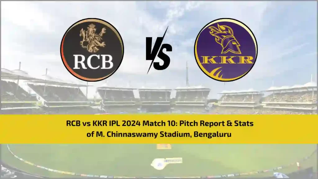 RCB vs KKR IPL 2024 Match 10: Pitch Report & Stats of M. Chinnaswamy Stadium, Bengaluru