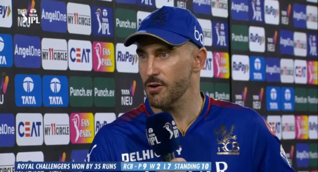 “We’ll sleep well tonight..”, Royal Challengers Bengaluru Captain Faf said of his sorrow so far.