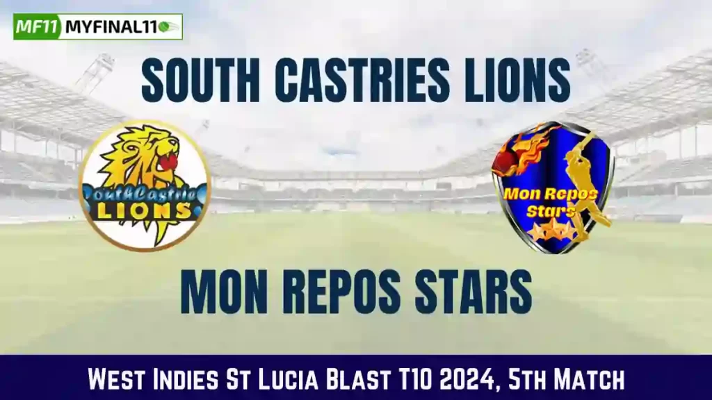 SCL vs MRS Dream11 Prediction, South Castries Lions vs Mon Repos Stars Dream11 Team Prediction, 5th Match, St. Lucia T10 Blast, 2024