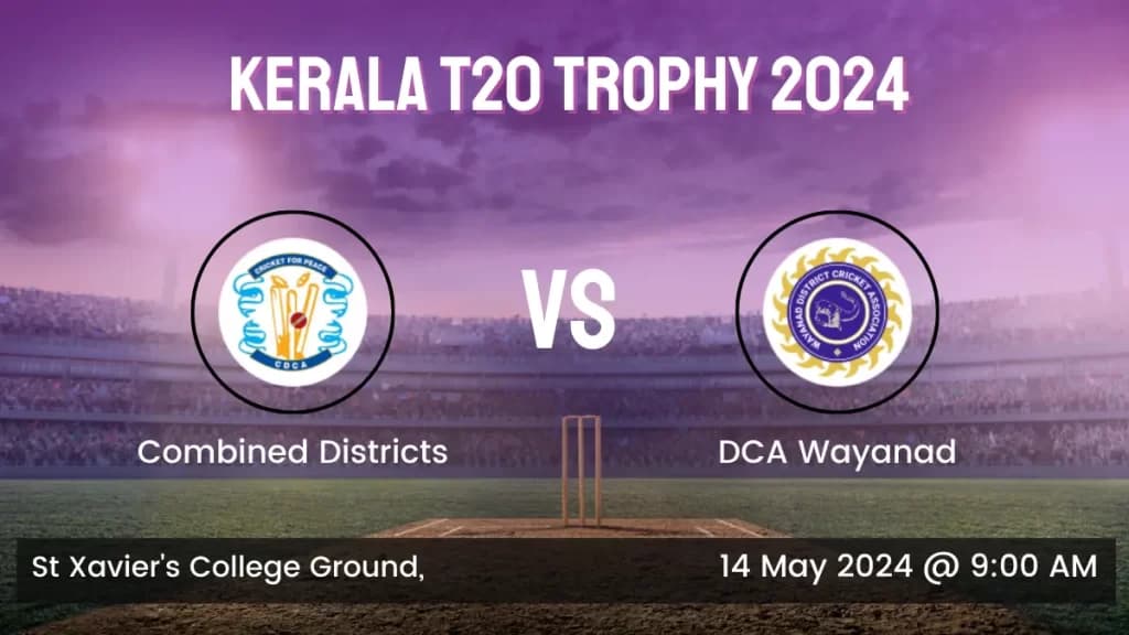 CDS vs WAN Live Score, Combined Districts vs DCA Wayanad Live Cricket Score, 13th T20 Match, Kerala T20 Trophy, 2024