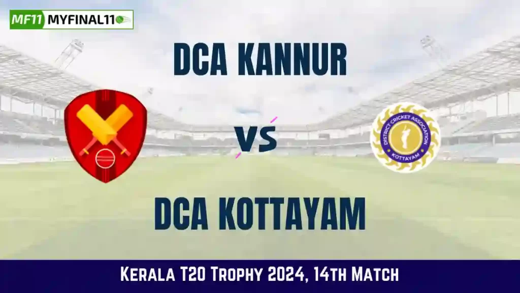 KAN vs KOY Live Score, DCA Kannur vs DCA Kottayam Live Cricket Score, 14th Match, Kerala T20 Trophy, 2024
