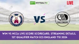 WIM vs NCCA Live Score, ECS England T10 2024, Wimbledon vs NCCA Live Cricket Score & Commentary – 1st Qualifier Match