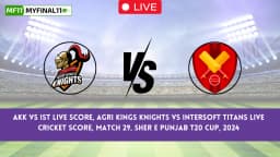 AKK vs IST Live Score, Agri Kings Knights vs Intersoft Titans Live Cricket Score & Ball by Ball Commentray, Sher E Punjab T20 Cup (24th June 2024)