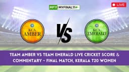 AMB vs EME Live Score, Kerala T20 Womens Live 2024, Team Amber vs Team Emerald Live Cricket Score & Commentary – Final Match