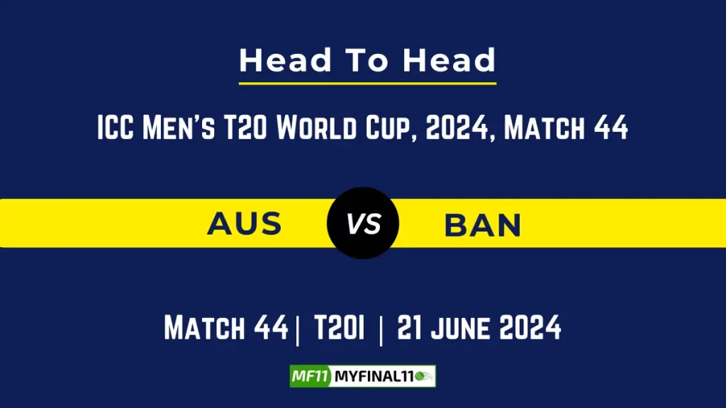 AUS vs BAN Player Battle, Head to Head Team Stats, Team Record – ICC Men’s T20 World Cup 2024