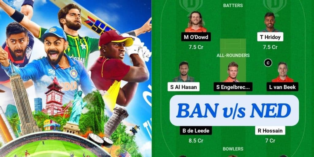 BAN vs NED Dream11 Prediction Today Match, Dream11 Team Today, Fantasy Cricket Tips, Pitch Report, & Player Stats, ICC T20 World Cup, 2024, Match 27