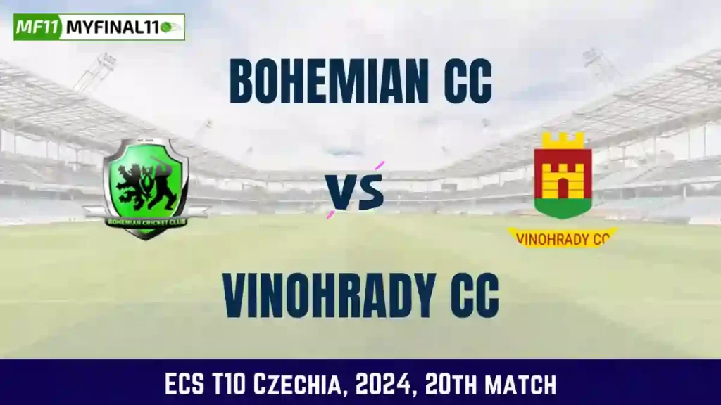 BCC vs VCC Dream11 Prediction, Pitch Report, and Player Stats, 20th Match, ECS T10 Czechia, 2024