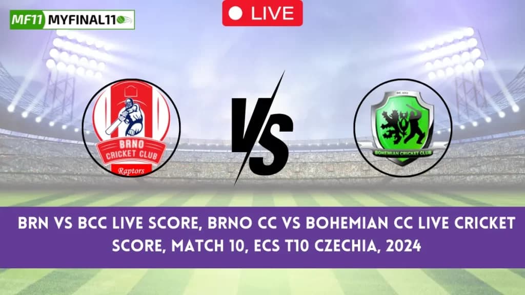 BRN vs BCC Live Score, Brno vs Bohemian Live Cricket Score, 10th Match, ECS T10 Czechia 2024
