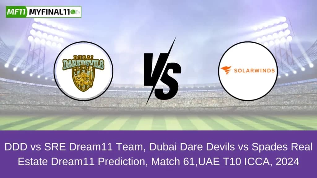 DDD vs SRE Dream11 Prediction, Fantasy Cricket Tips, Pitch Report, Player Stats, 61st Match, UAE T10 ICCA 2024