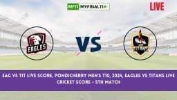 EAG vs TIT Live Score, Pondicherry Men’s T10, 2024, Eagles vs Titans Live Cricket Score – 5th Match