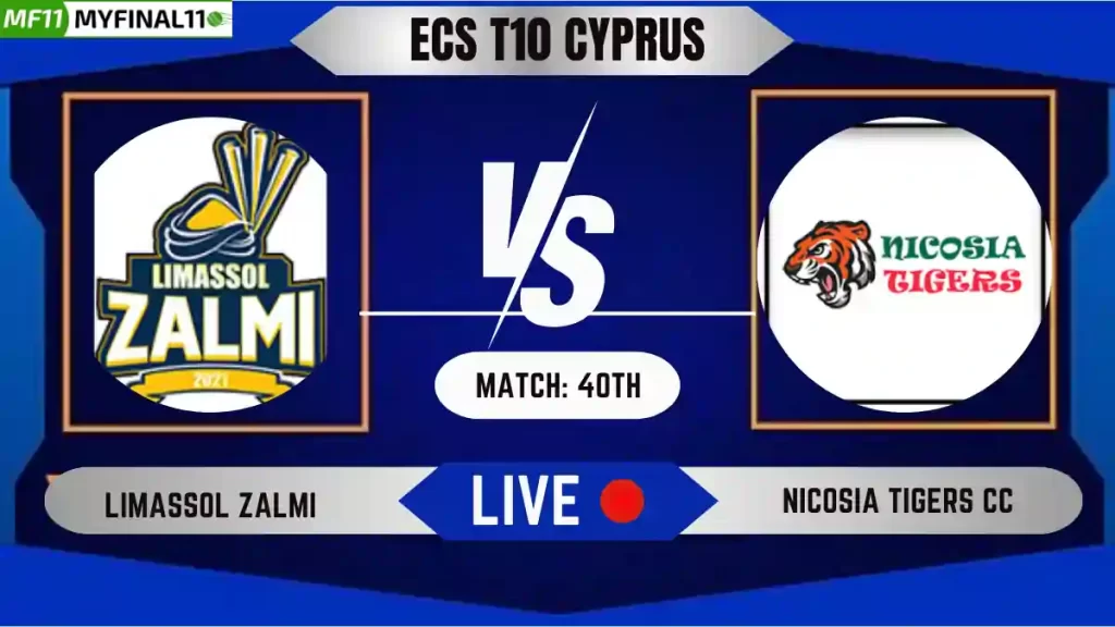 LIZ vs NCT Live Score, ECS T10 Cyprus, 2024, Limassol Zalmi vs Nicosia Tigers CC Live Cricket Score & Commentary – 40th Match