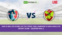 MAR vs NKG Live Score, ECS T10 Cyprus, 2024, Markhor vs Napa Kings Live Cricket Score – Quarter Final 2