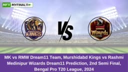 MK vs RMW Dream11 Prediction Today Match, Dream11 Team Today, Fantasy Cricket Tips, Pitch Report, & Player Stats, Bengal Pro T20 League, 2024, 2nd Semi Final Match