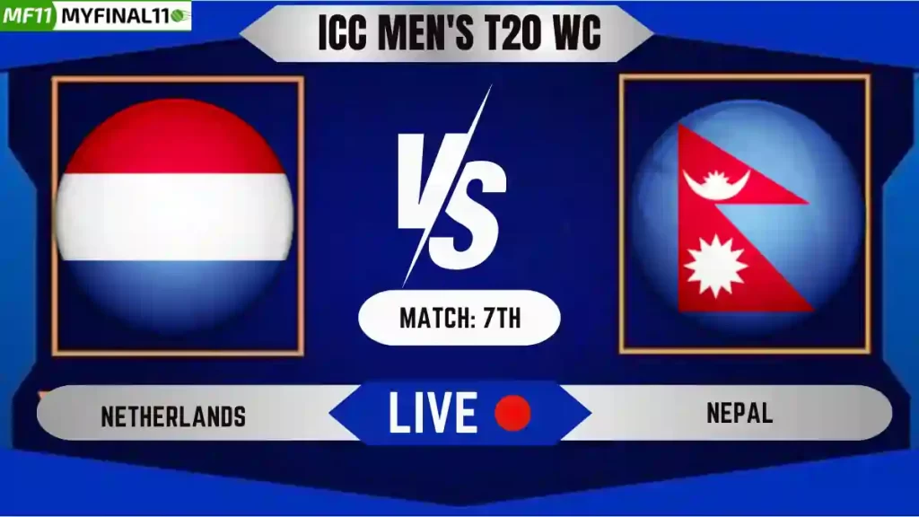 NED vs NEP Live Cricket Score & Commentary – Match 7th, ICC T20 World Cup, 2024