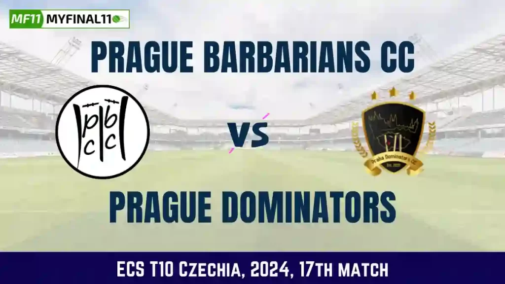 PRB vs PRD Dream11 Prediction, Pitch Report, and Player Stats, 17th Match, ECS T10 Czechia, 2024