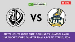 SEP vs LIZ Live Score Scorecard, ECS T10 Cyprus 2024 Live Cricket Score Quarter Final 4 Match