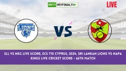 SLL vs NKG Live Score, ECS T10 Cyprus, 2024, Sri Lankan Lions vs Napa Kings Live Cricket Score – 66th Match