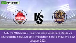 SSM vs MK Dream11 Prediction Today Match, Dream11 Team Today, Fantasy Cricket Tips, Pitch Report, & Player Stats, Bengal Pro T20 League, 2024, Final Match