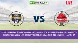 SSS vs SSM Live Score, Scorecard, Servotech Siliguri Strikers vs Sobisco Smashers Malda Live Cricket Score, Bengal Pro T20 League – Match 27