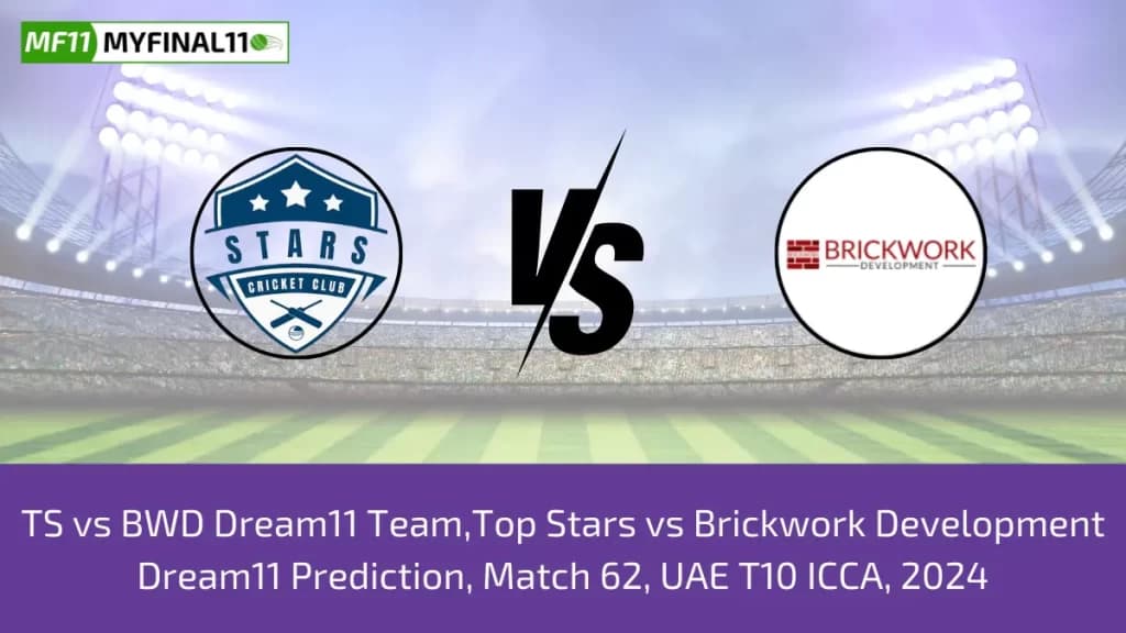 TS vs BWD Dream11 Prediction, Fantasy Cricket Tips, Pitch Report, Player Stats, 62nd Match, UAE T10 ICCA 2024