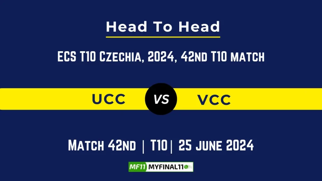 UCC vs VCC Player Battle, Head to Head Team Stats, Team Record – ECS T10 Czechia, 2024