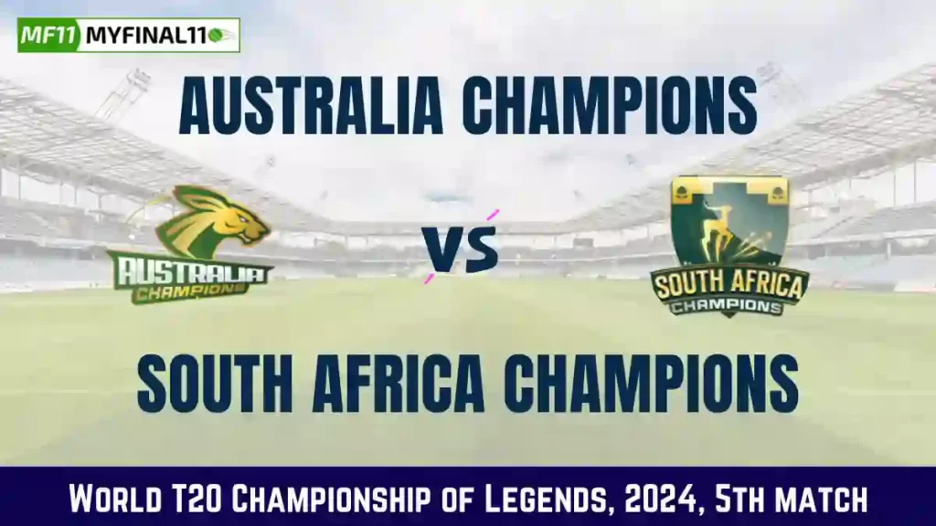 AAC vs SAC Dream11 Prediction Today Match, Pitch Report, and Player Stats, 5th Match, World T20 Championship of Legends, 2024
