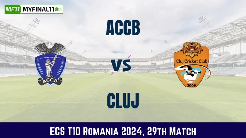 ACCB vs CLJ Dream11 Prediction Today 29th Match, Pitch Report, and Player Stats, ECS T10 Romania, 2024