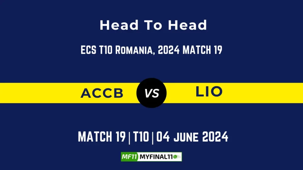 ACCB vs LIO Player Battle, Head to Head Team Stats, Player Record – ECS T10 Romania, 2024
