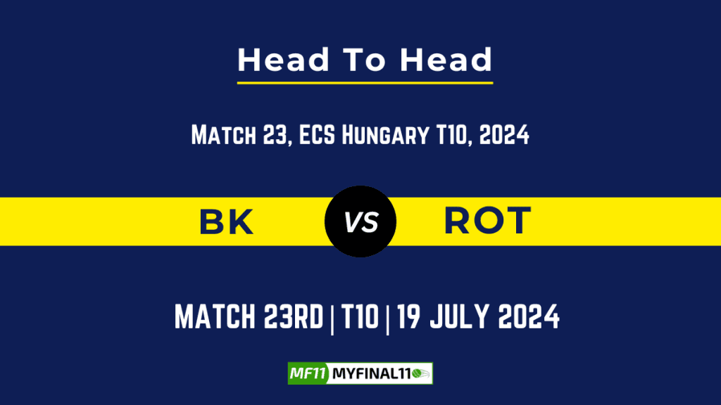 BK vs ROT Player Battle Head to Head Player Stats/Record, ECS T10 Hungary 2024 – 23rd Match