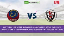 BUG vs ROE Live Score, Scorecard, Bucharest Gladiators vs United CC Buchrest – Match Qualifier-2, ECS T10 Romania, 2024