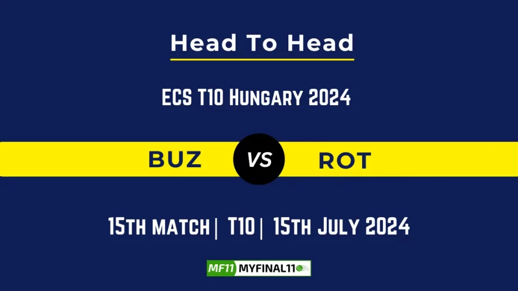 BUZ vs ROT Player Battle Head to Head Player Stats/Record, ECS T10 Hungary 2024 – 1st Match