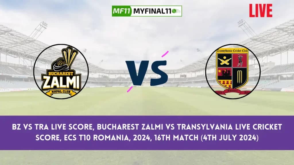 BZ vs TRA Live & Full Scorecard, ECS T10 Romania Live 16th Match, 2024