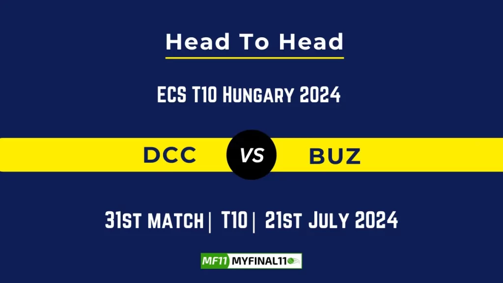 DCC vs BUZ Player Battle Head to Head Player Stats/Record, ECS T10 Hungary 2024 – 31st Match