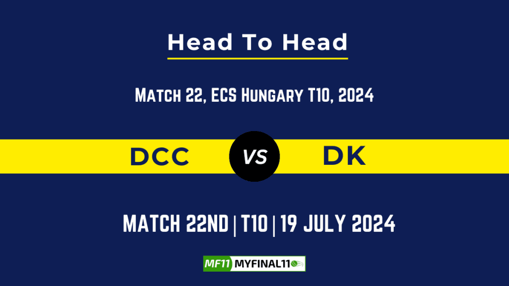 DCC vs DK Player Battle Head to Head Player Stats/Record, ECS T10 Hungary 2024 – 22nd Match