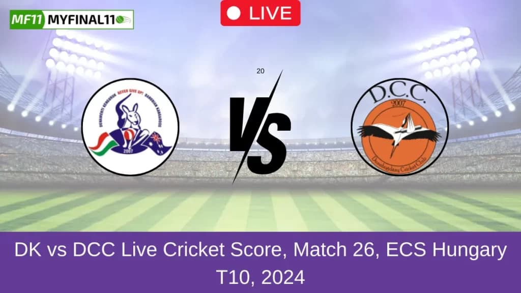 DK vs DCC Live Score, Scorecard, Danubian Kangaroos vs Dunabogdanu CC – ECS T10 Hungary, 26th Match 2024