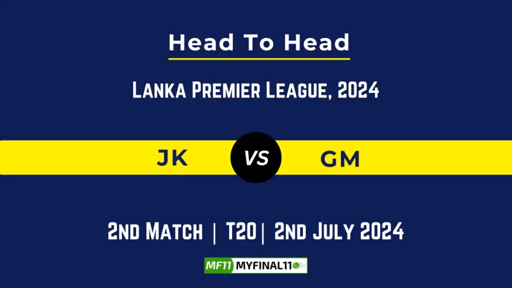 JK vs GM Player Battle, Head to Head Team Stats, Team Record – Lanka Premier League, 2024
