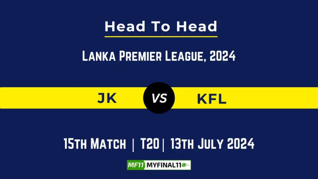 JK vs KFL Player Battle Head to Head Player Stats/Record, Lanka Premier League, 2024