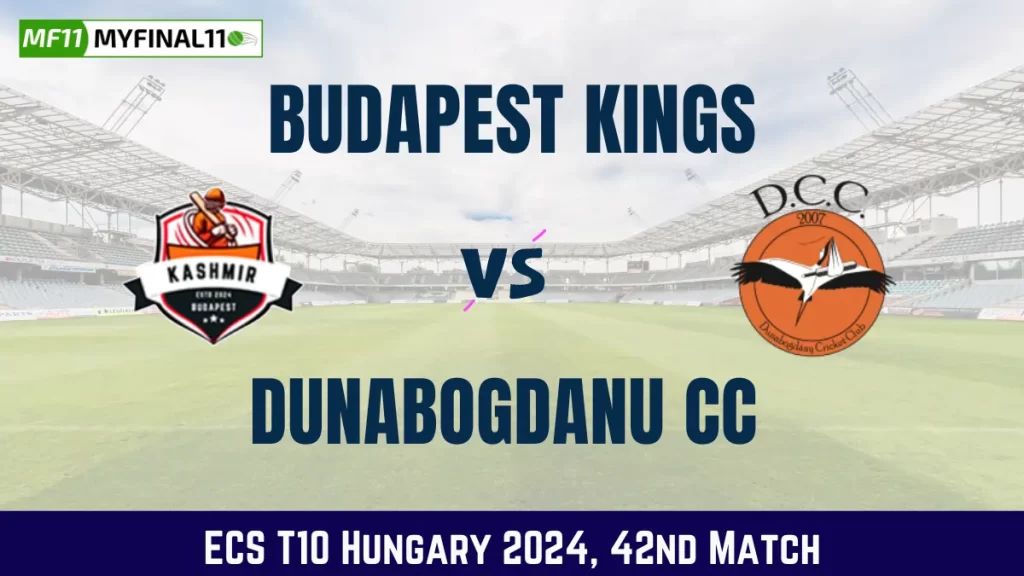 KB vs DCC Dream11 Prediction Today 42nd Match, Pitch Report, and Player Stats, ECS T10 Hungary, 2024