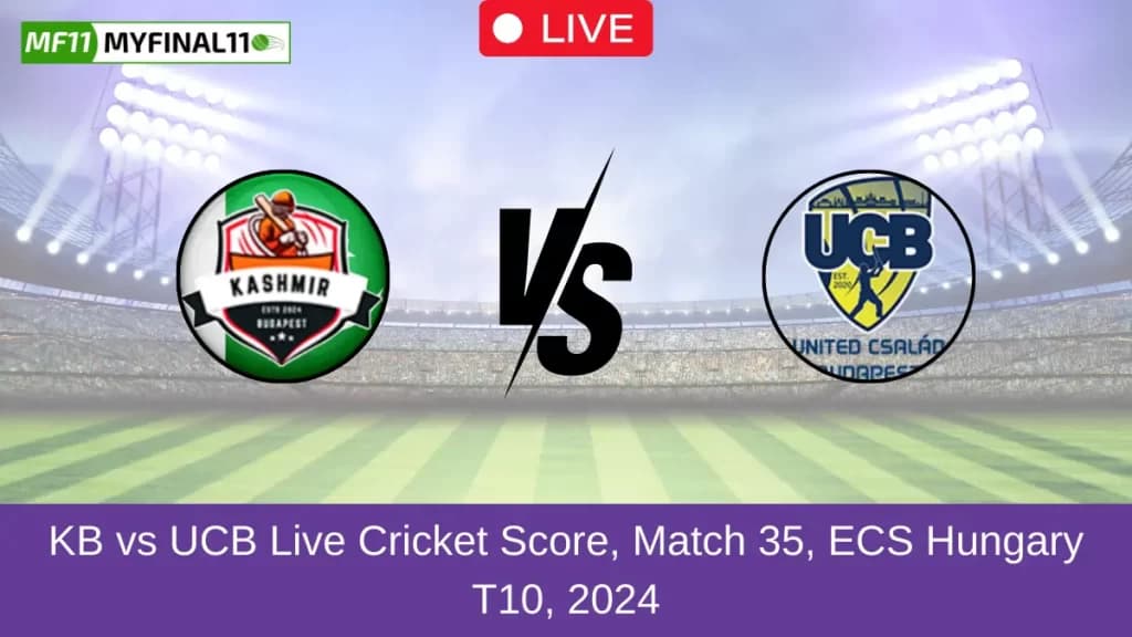 KB vs UCB Live Score, Scorecard, Kashmir Budapest vs United Csalad Budapest – ECS T10 Hungary, 35th Match 2024