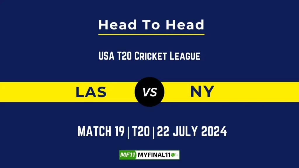 LAS vs NY Player Battle, Head to Head Team Stats, Player Record – USA T20 Cricket League, 2024