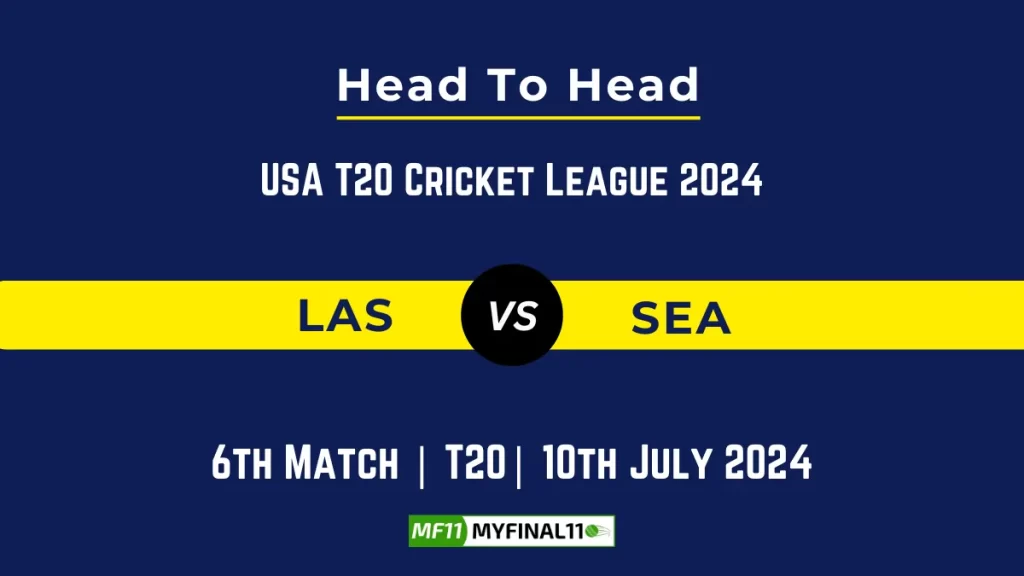 LAS vs SEA Player Battle Head to Head Player Stats/Record, USA T20 Cricket League 2024 – 6th Match