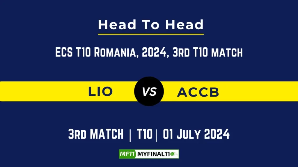 LIO vs ACCB Player Battle, Head to Head Team Stats, Team Record – ECS T10 Romania, 2024