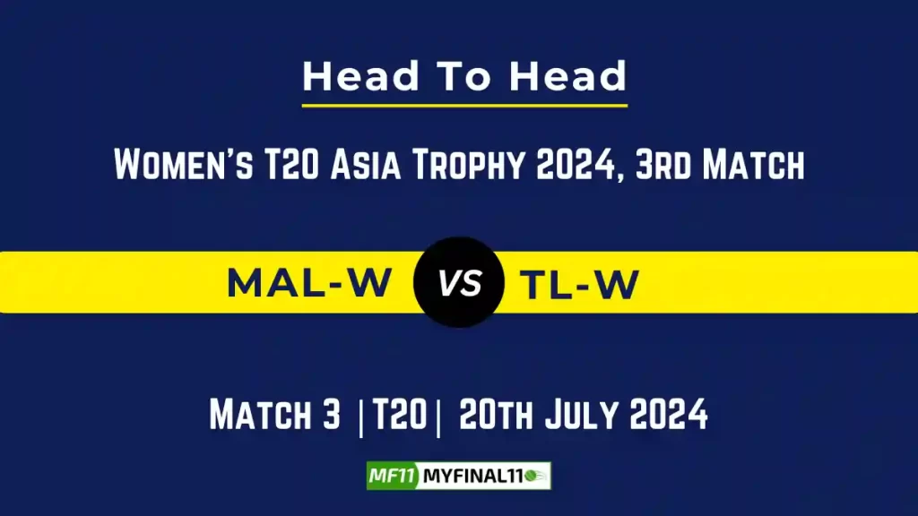 MAL-W vs TL-W Player Battle Head to Head Player Stats/Record, Women’s T20 Asia Trophy 2024 – 3rd Match