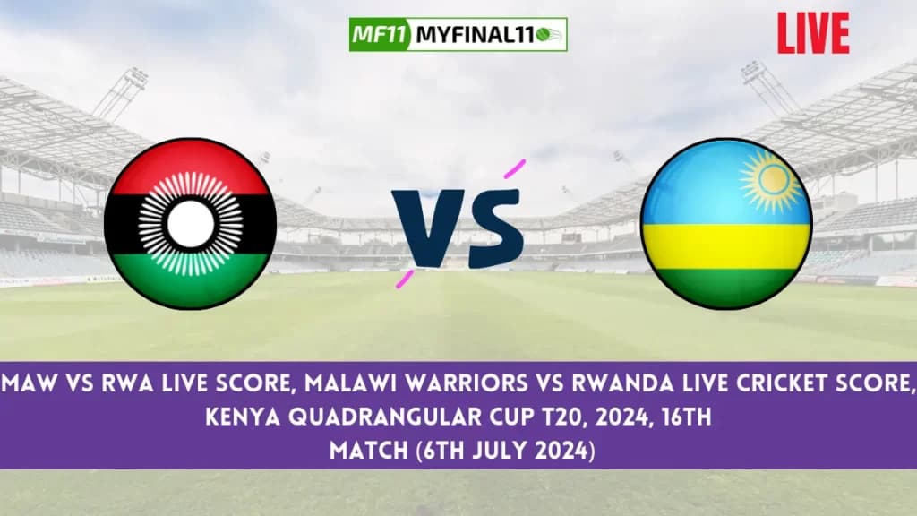 MAW vs RWA Live Score, Scorecard, Malawi vs Rwanda Live Cricket Score, Kenya Quadrangular Cup, 2024, Match – 16